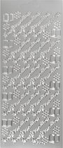 stickers Vormsel 10 x 23 cm zilver