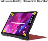 Tablet Hoes geschikt voor Lenovo Yoga Tab 11 (2021) - Tri-Fold Book Case - Donker Rood