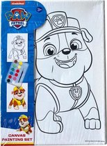 schilderset Paw Patrol Rubble junior canvas wit