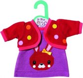 gebreide jurk met jasje 36 cm rood/paars