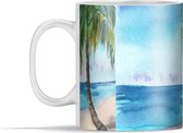 Mok - Palmboom - Zee - Strand - 350 ml - Beker