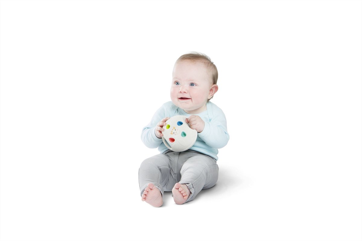 Sophie de giraf So'Pure Senso'Ball - Speelbal - Babyspeelgoed - Speelgoedbal - 100% natuurlijk rubber - OK-Biobased - In gerecyled geschenkdoosje met organic katoenen strikje - Ø9.5 cm — afbeelding 11