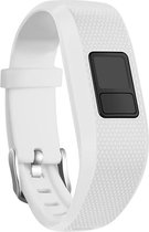 Siliconen Smartwatch bandje - Geschikt voor  Garmin Vivofit Junior 1 / Junior 2 siliconen bandje - wit - Strap-it Horlogeband / Polsband / Armband