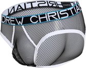 Andrew Christian Almost Naked Retro Mesh Brief - Maat XL - Zwart - Heren Slip - Mannen Ondergoed