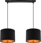 Moderne hanglamp met gouden kap