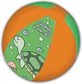 strandbal Turtle junior 45 cm groen/oranje