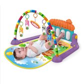 Buxibo 3-in-1 Muzikale Activiteiten Baby/Peuter Gym - Piano Speelmat voor Baby's - Baby Speelkleed met Boog - Paars