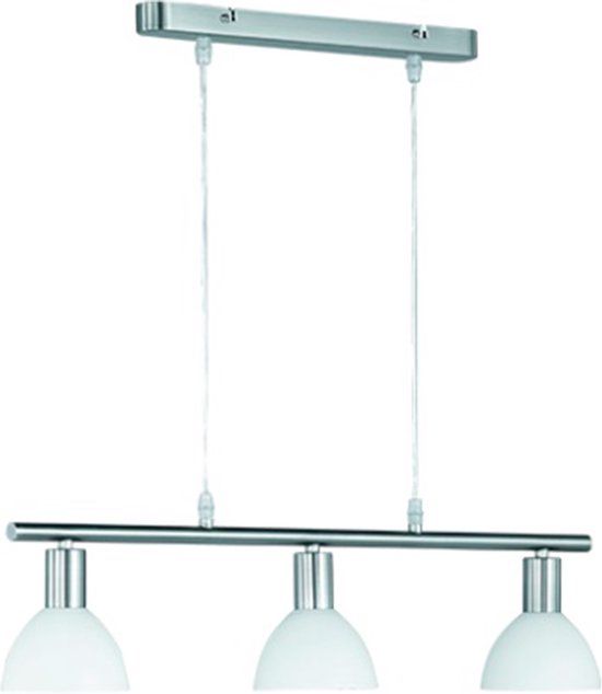 LED Hanglamp - Torna Dolina - E14 Fitting - 3-lichts - Rond - Mat Nikkel - Aluminium