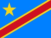Vlag Congo-Kinshasa 100x150cm - Glanspoly