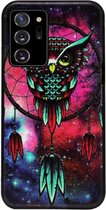 ADEL Siliconen Back Cover Softcase Hoesje Geschikt voor Samsung Galaxy Note 20 - Uil