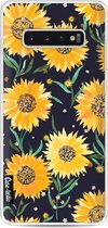 Casetastic Samsung Galaxy S10 Plus Hoesje - Softcover Hoesje met Design - Sunflowers Print