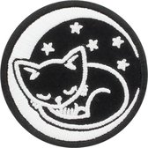 Grindstore Patch Lunar Cat Zwart