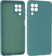 Hoesje Geschikt voor de Samsung Galaxy A22 4G - Fashion Color Backcover Telefoonhoesje - Donker Groen