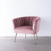 Fauteuil Amy Velvet Rose- Giga Meubel