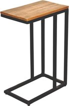 Sunfield bijzettafel / salontafel / laptoptafel / C-tafel | Afmetingen 40x60x25 cm | Liverpool metalen frame | Zwart