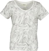 DEELUXE T-shirt met tropische print KIALA Off White