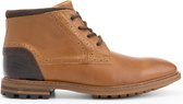 Travelin' Welbourn Heren Veterschoenen - Leren boots - Cognac Leer - Maat 41