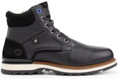 Travelin' Sund Herenschoenen - Halfhoge leren veterboots - Sneakers - Zwart Leer - Maat 44