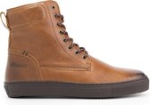 NoGRZ D.Stalpaert hoge leren herensneakers - gevoerde veterschoenen - Cognac Bruin Leer - Maat 46