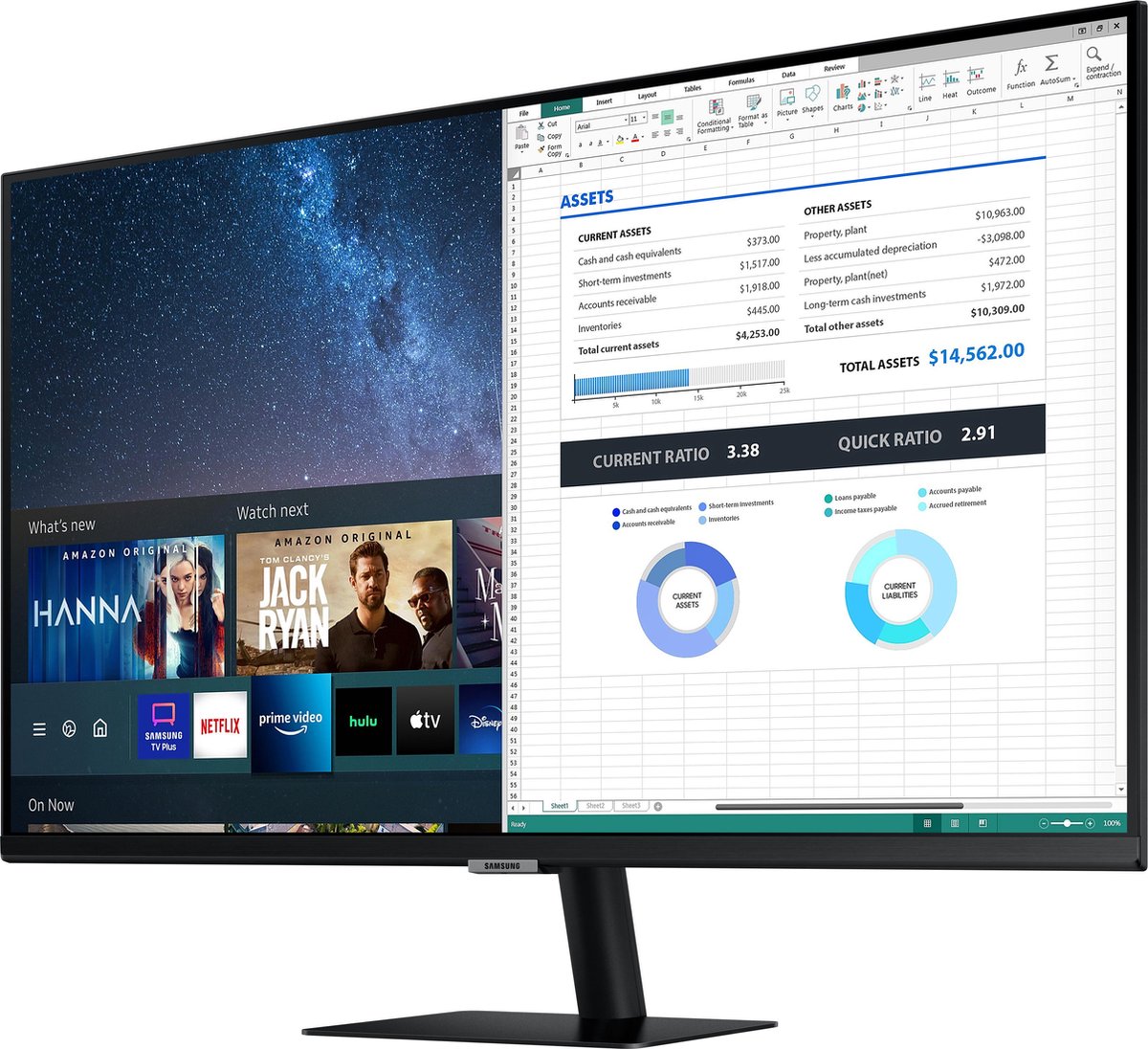 Samsung Smart Monitor M8 32'' en resolution UHD 4K. Le 1er écran tout-en-un  pour accéder facilement à vos applications de divertissement et travail.