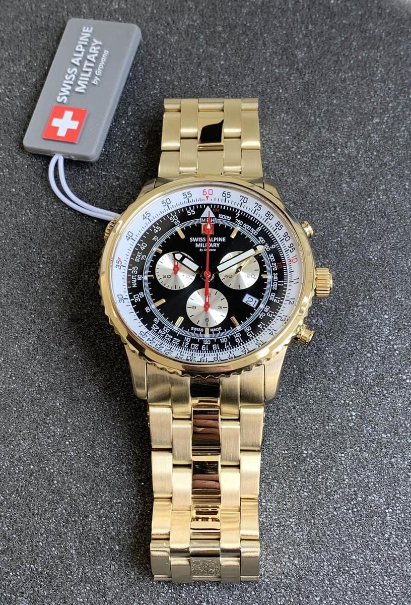 Swiss Alpine Military 7078.9535 chronograaf heren horloge 45 mm