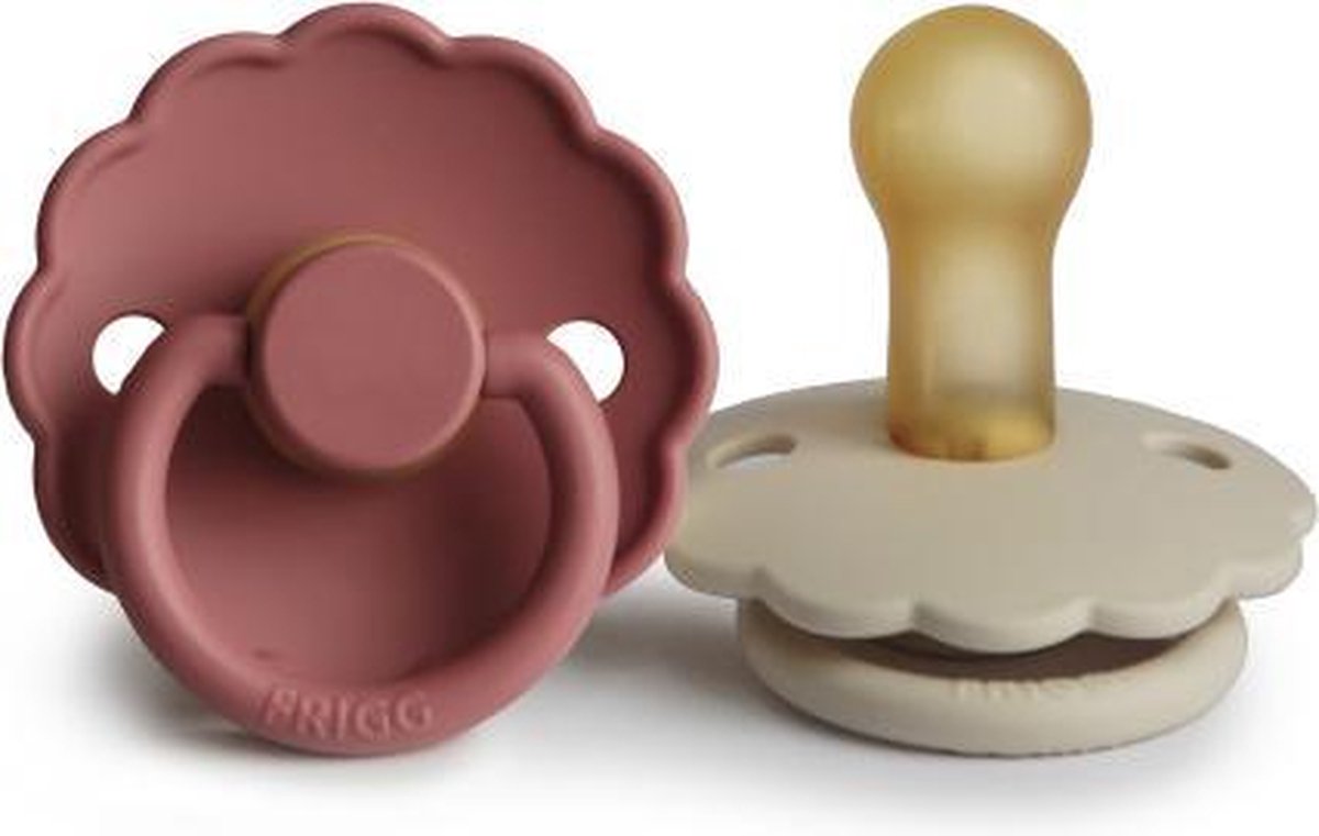 Frigg - fopspeen latex - 2 pack - Daisy - cream/ powder blush /T2- 6-18 maanden Frigg - fopspeen latex - 2 pack - Daisy - cream/ powder blush /T2- 6-18 maanden