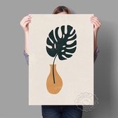 Monstera Stem Print Poster Wall Art Kunst Canvas Printing Op Papier Met Waterproof Inkt 55x80cm Multi-color