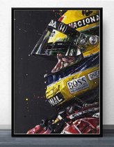 F1 Formula Legend Champion Print Poster Wall Art Kunst Canvas Printing Op Papier Living Decoratie 40x60cm Multi-color