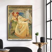 Alphonse Mucha Vintage Illustratie Print Poster Wall Art Kunst Canvas Printing Op Papier Living Decoratie 30x45cm Multi-color