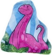 knuffeldinosaurus junior 10 cm pluche blauw/roze