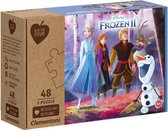 legpuzzel Frozen 2 meisjes 3-in-1 karton 144 stukjes