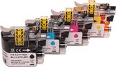 Set 4x ABC huismerk inkt cartridge geschikt voor Brother LC-227XL LC-225XL voor Brother DCP-J4120DW MFC-J4420DW MFC-J4425DW MFC-J4620DW MFC-J4625DW