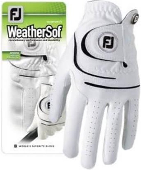 Dames Weathersof Golfhandschoen Wit, rechterhandschoen (linkshandige speler) van Merkloos — afbeelding 3