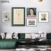 Schilderij Portret Vintage Print Poster Wall Art Kunst Canvas Printing Op Papier Living Decoratie  LEEP-740