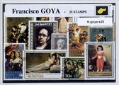 Francisco Goya – Luxe postzegel pakket (A6 formaat) : collectie van 25 verschillende postzegels van Francisco Goya – kan als ansichtkaart in een A6 envelop - authentiek cadeau - ka