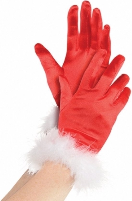 Rode kerstvrouw handschoenen verkleedaccessoires voor dames - Kerst  feestartikelen | bol.com