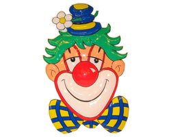 Clown decoratie 70 cm - feestversiering/feestdecoratie