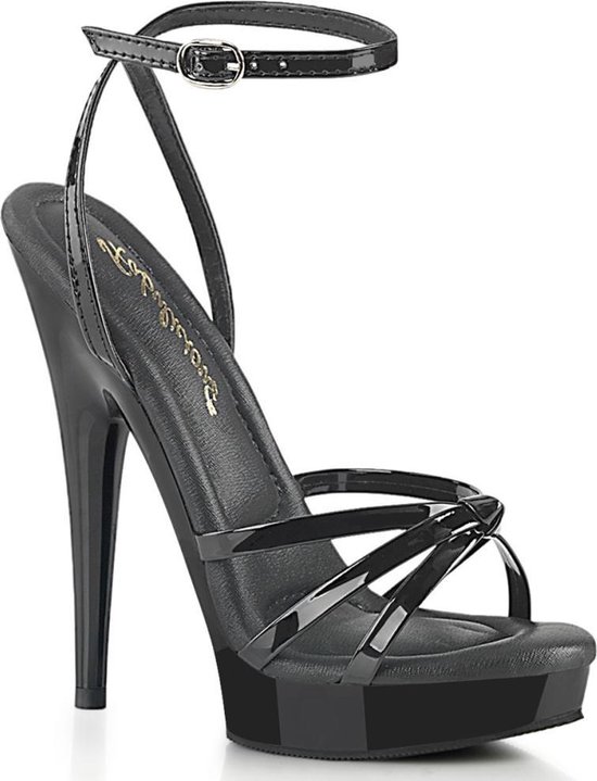 Fabulicious - SULTRY-638 Sandaal met enkelband, Paaldans schoenen - US 13 - 44 Shoes - Zwart
