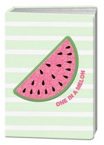 Happy Zoo notitieboek A5 watermeloen met glitter print