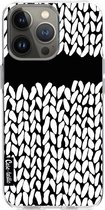 Casetastic Apple iPhone 13 Pro Hoesje - Softcover Hoesje met Design - Missing Knit Black Print
