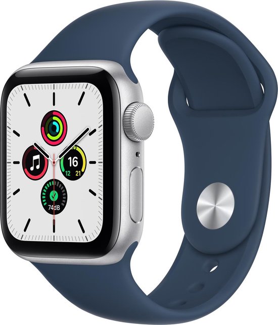 Apple Watch SE 2021 - Smartwatch dames en heren - 40mm - Zilver