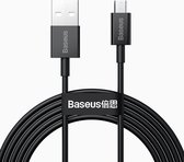 Baseus Superior Series snel oplaadgegevenskabel USB naar Micro USB 2A 2m zwart (Camys-A01)