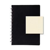 Atoma PUR notitieboekje formaat A4 dot grid zwart leder 144 bladzijden