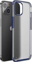 Hybrid Armor Hard Plastic Back Cover Blauw Geschikt voor Apple iPhone 13