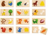 houten legpuzzel dieren 24 stukjes