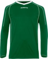 Masita | Sportshirt Heren Lange Mouw - Striker Voetbalshirt Fitness Shirt- Hardloopshirt Heren - Wedstrijdshirt - sneldrogend - GREEN/WHITE - XXXL