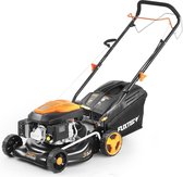 FUXTEC Grasmaaier Benzine - 43cm - Zelfrijdend / Zelftrekkend / Achterwielaandrijving - Mulchfunctie - Opvangbak 40L - FX-RM4346