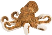 knuffel octopus junior 30 cm pluche oranje/beige