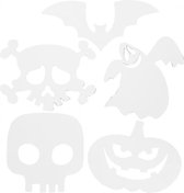 knutselset Halloween 25 x 17 cm karton wit 16 stuks