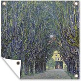 Tuindoek Allee zum schloss kammer - Gustav Klimt - 100x100 cm